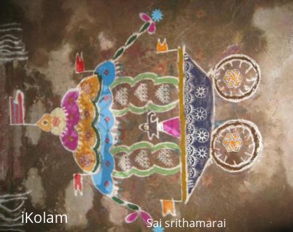 Rangoli: Chariot kolam