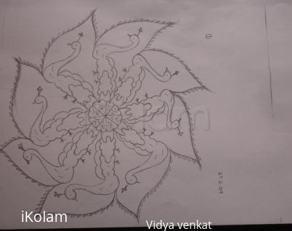 Rangoli: pencil sketch rangoli