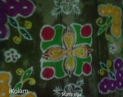 Rangoli: butterfly kolam