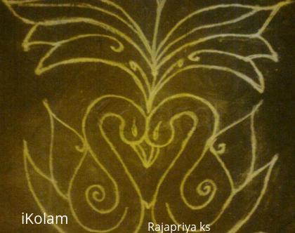 Rangoli: Swan kolam