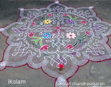 Rangoli: circular kolam