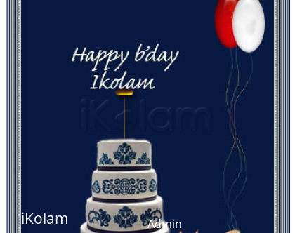 Rangoli: Happy Birthday iKolam!