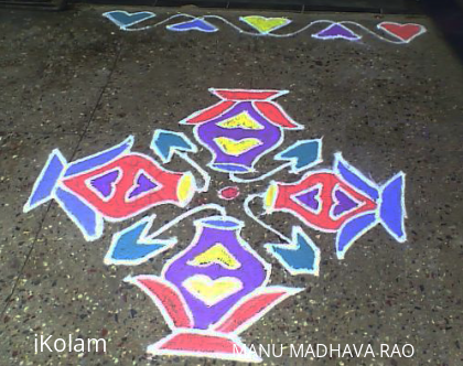 Rangoli: LAKSHMI POOJA - at workplace -  TIME 15-3