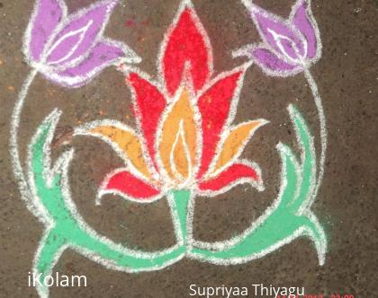 Rangoli: Freehand flower