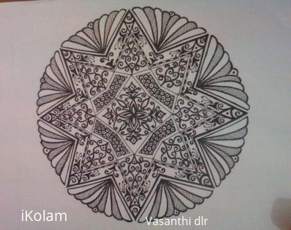 Rangoli: free hand drawing