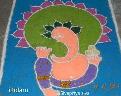 Rangoli: pillaiyar kolam