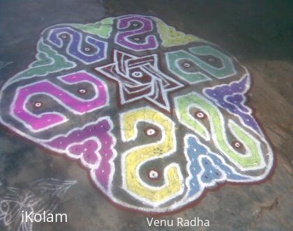 Rangoli: 'S' Colour Kolam