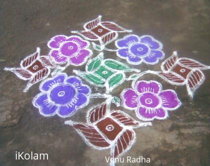 Rangoli: Star flower kolam