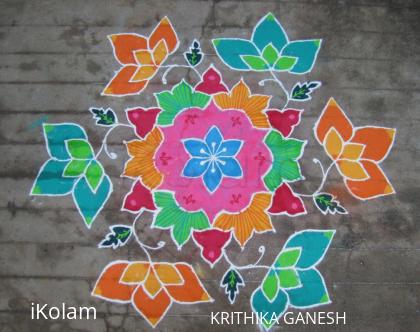 Rangoli: kolam with dots