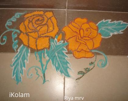 Rangoli: rose