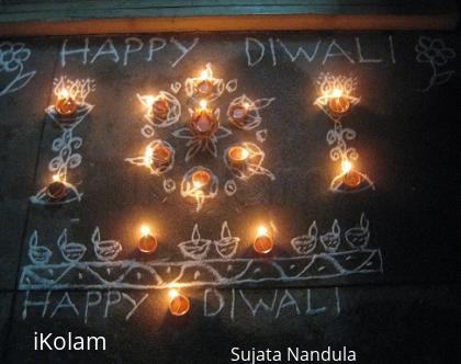 Rangoli: Diyas, diyas, diyas.........HAPPY DIWALI