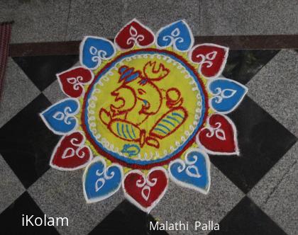 Rangoli: Rangoli for vinayaka chavithi