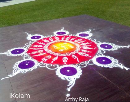 Rangoli: Rangoli at Diwali fair Sydney