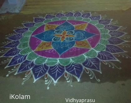 Rangoli: Rangoli for pariyur amman muthu pallaku by my friend