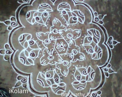 Rangoli: Karthigai Deepam Kolam Morning