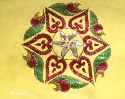 Rangoli: Glittered freehand rangoli