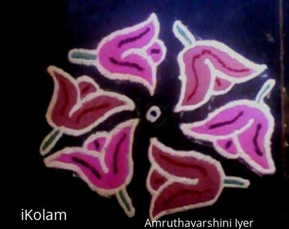 Rangoli: simple poo kolam 1