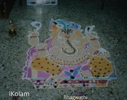 Rangoli: ganpathi kolams