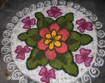 Rangoli: Flower kolam