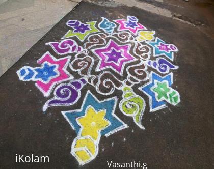 Rangoli: dotted kolam