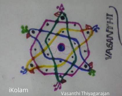 Rangoli: Parrot kolam..