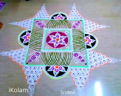 Rangoli: B'day dedication kolam