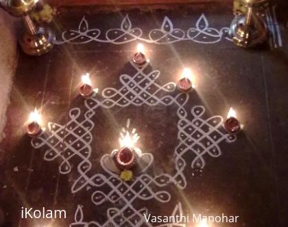 Rangoli: Chikku Kolam - Karthigai deepam