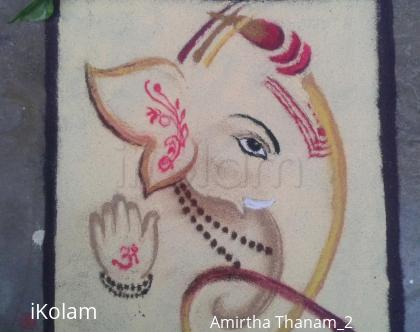 Rangoli: lord  vinayagar