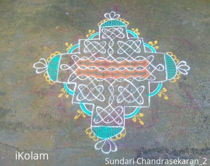 Rangoli: simple chikku kolam