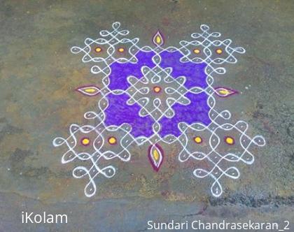 Rangoli: simple chikku kolam