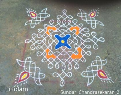 Rangoli: simple chikku kolam