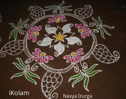 Rangoli: Star Design with Colors