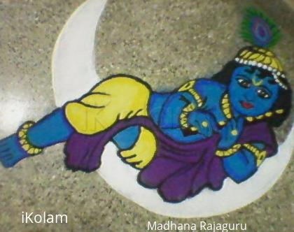 Rangoli: Little Krishna !!