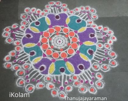 Rangoli: flower rangoli