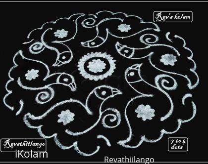 Rangoli: Rev's bird kolam new.