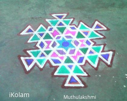 Rangoli: lakshmi kolam