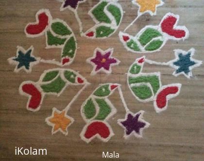 Rangoli: Parrot kolam