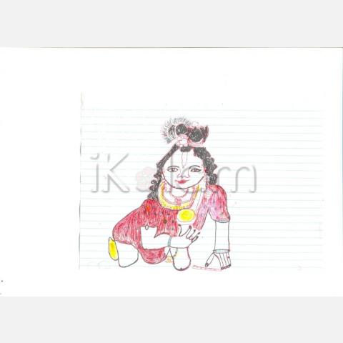 Little Krishna | Cute easy drawings, Easy doodle art, Easy drawings for kids