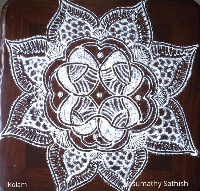 Rangoli: Beginner's freehand kolam with rice flour