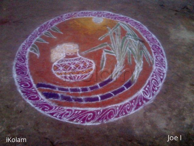 Rangoli: pongal kolam