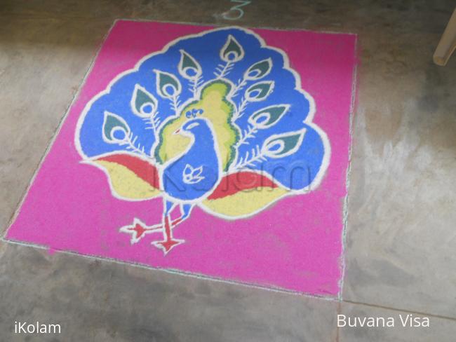 Rangoli: peacock