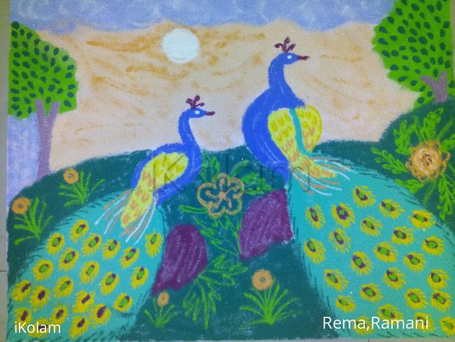 Rangoli: peacock