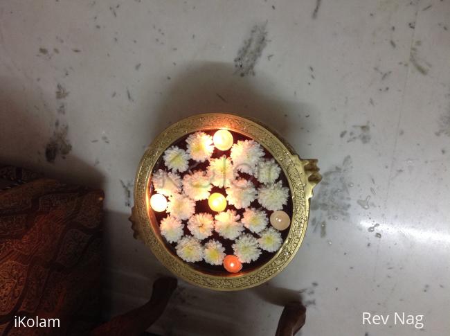 Flowers with diya - 