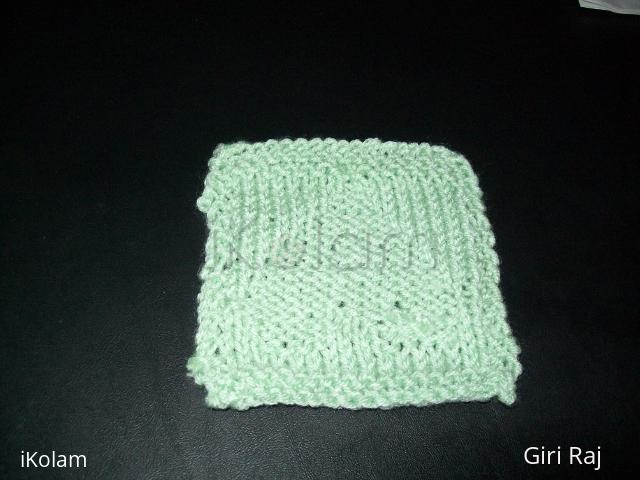 Knitting - square coaster