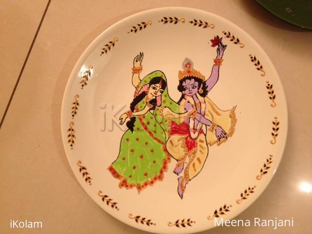 Painted plates for an charity event - Ireland 2012 - Rasa leela hand painted plate