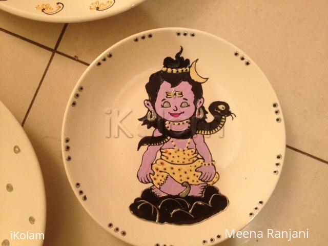 Painted plates for an charity event - Ireland 2012 - Lil Shiva hand painted plate