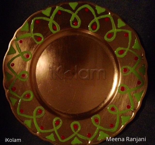 Painted plates for an charity event - Ireland 2012 - Hand painted Rangoli plate