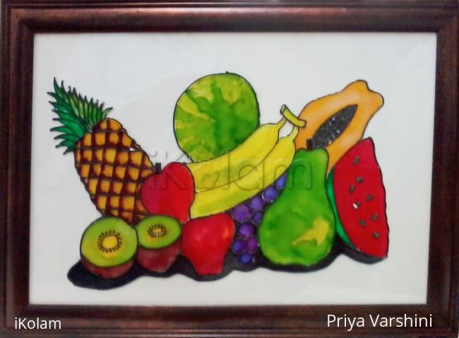 My glass painting - My glass painting fruits