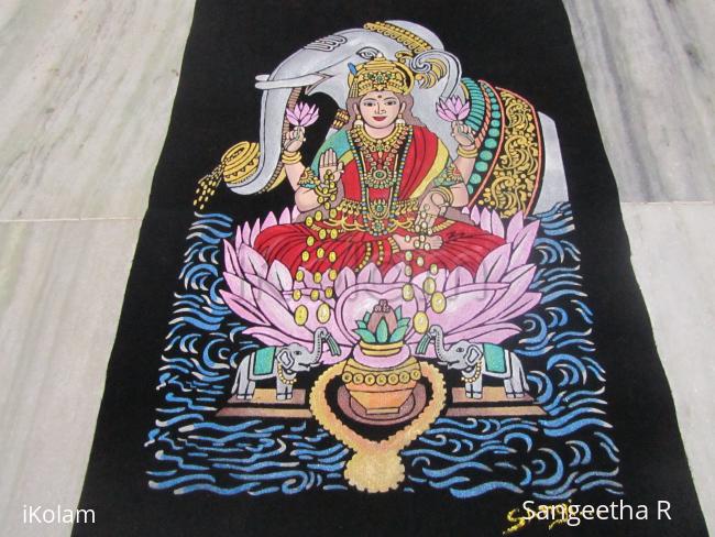 lord venkateshwara, lakshmi devi, tiles paintings, lord krishna - lakshmi devi