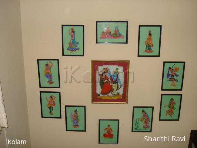 SAREE PAINTING - SAREE PAINTING IN FRAME WORK.